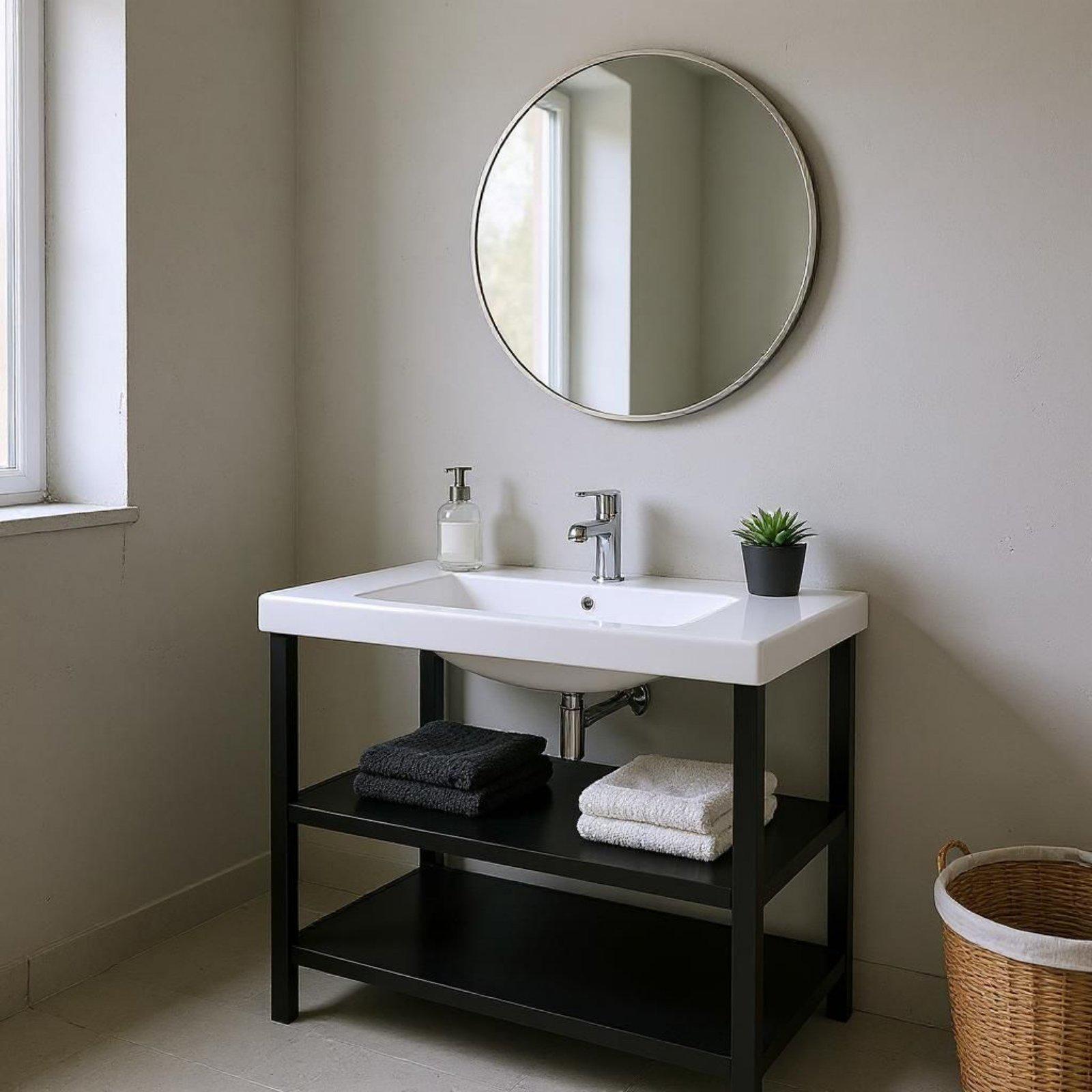 Мебель в стиле Loft с прямоугольным умывальником 60 см Black (2388) - фото 12 Мебель в стиле Loft с прямоугольным умывальником 60 см Black (2388) - фото 12