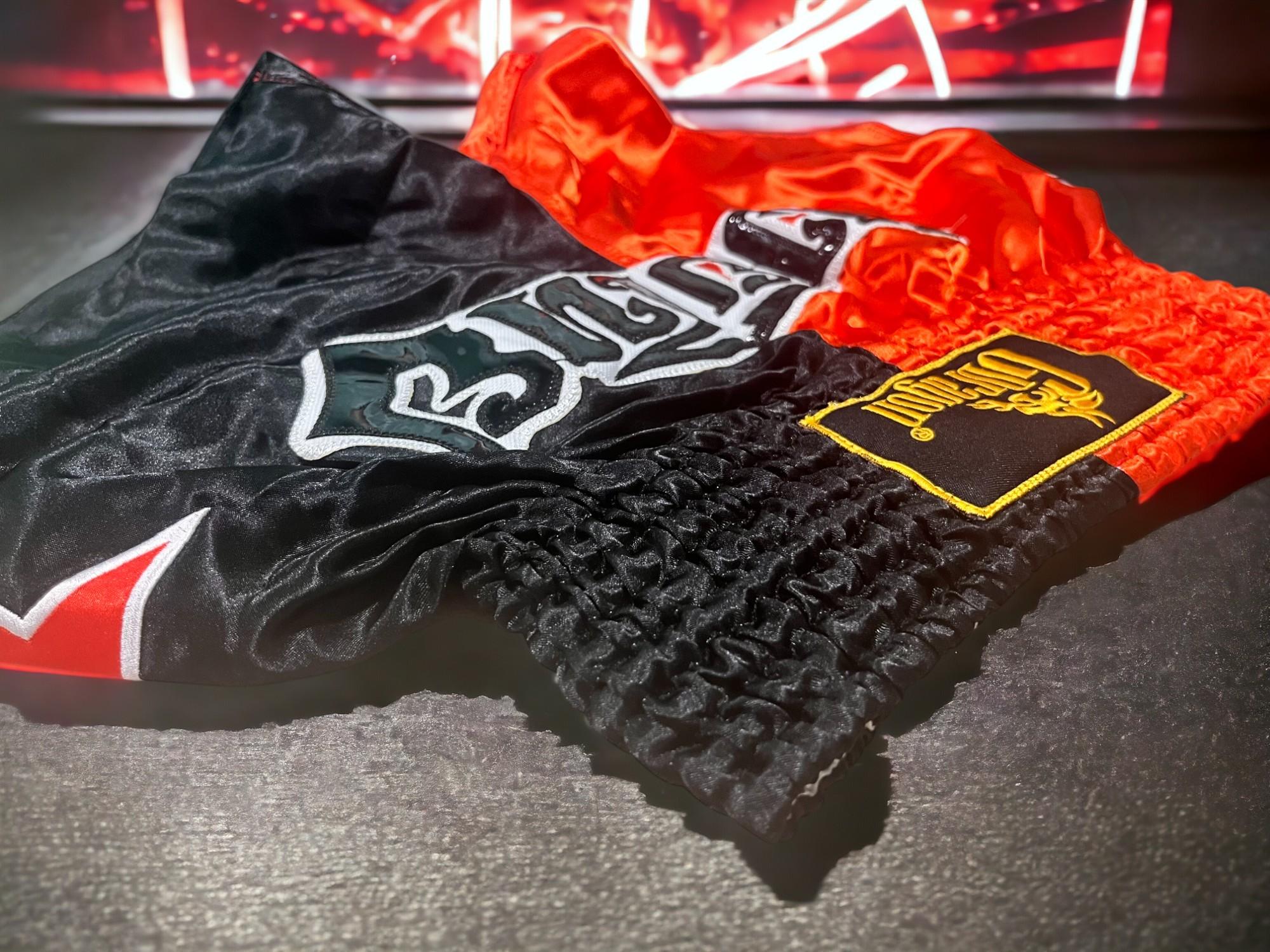 Шорти для тайського боксу GDragon Sport чоловічі Чорно-червоний (4_1_M_13) - фото 2