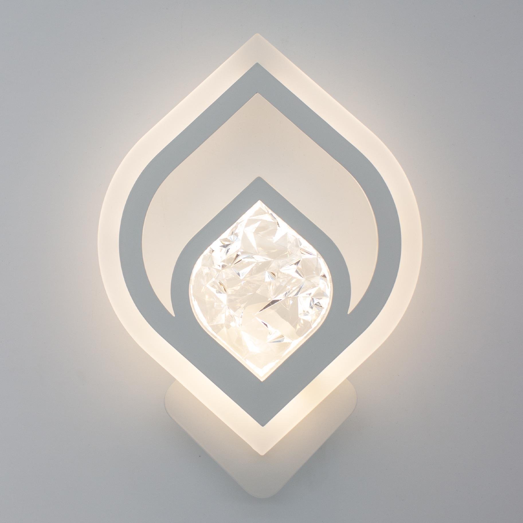 Бра керований світлодіодний ESLLSE AZALIA ICE 13 Вт 305x215x47 мм Білий (10562)