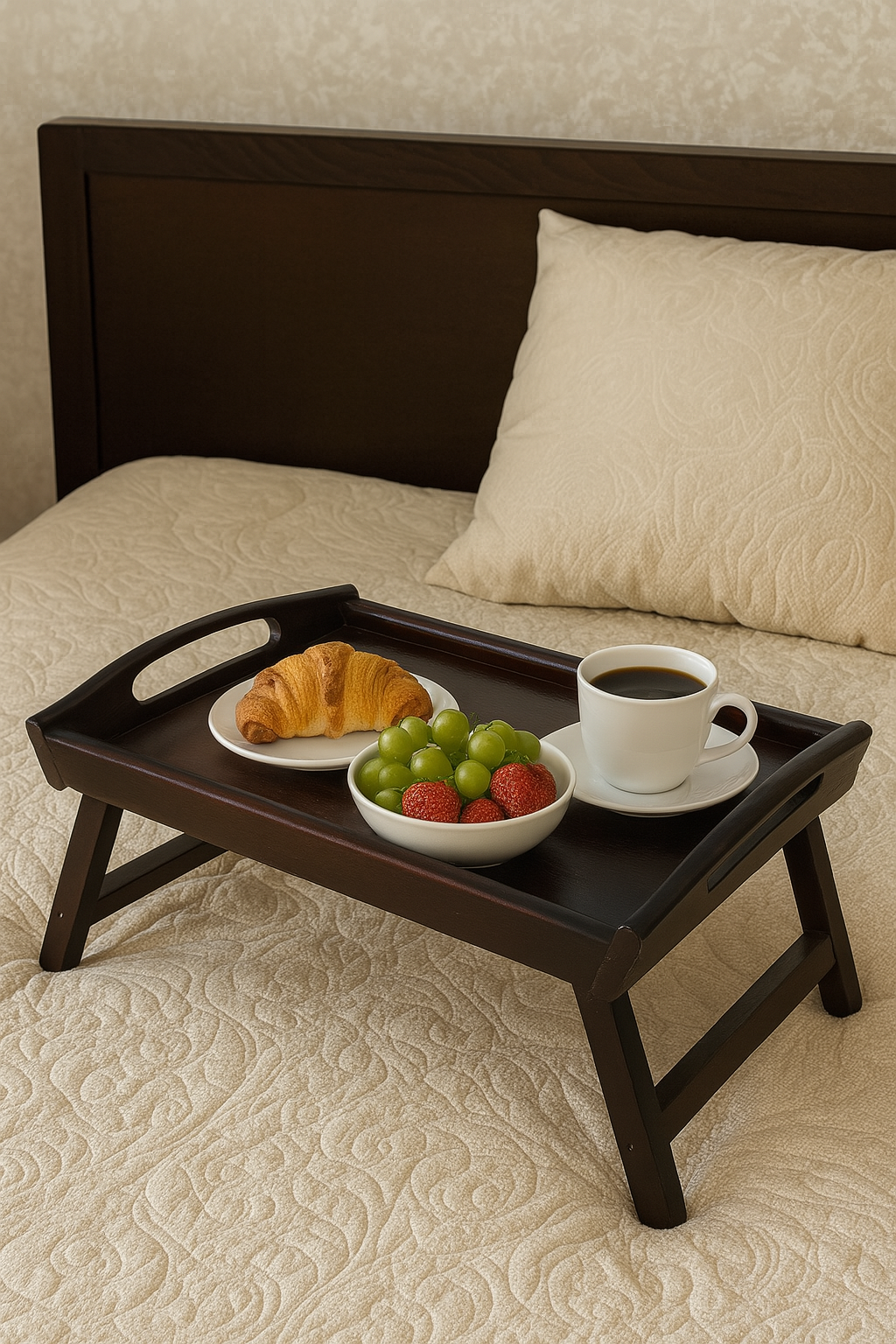 Столик-піднос складаний дерев'яний лакований 43x28x20 см Червоне дерево (7035) - фото 5 Столик-піднос складаний дерев'яний лакований 43x28x20 см Червоне дерево (7035) - фото 5