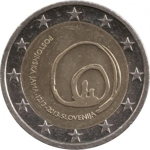 Коллекционная монета Словения 2 евро 2013 Пещера Постойнская-Яма UNC (KM#112)