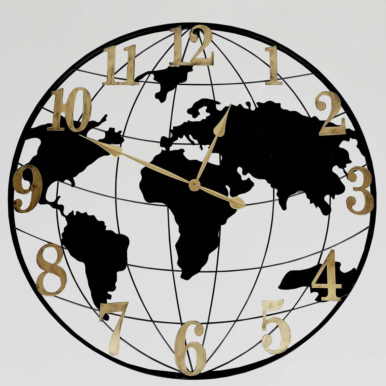 Часы настенные бесшумные OV-0071 90,2 см металлический лофт Черный (2861666966)