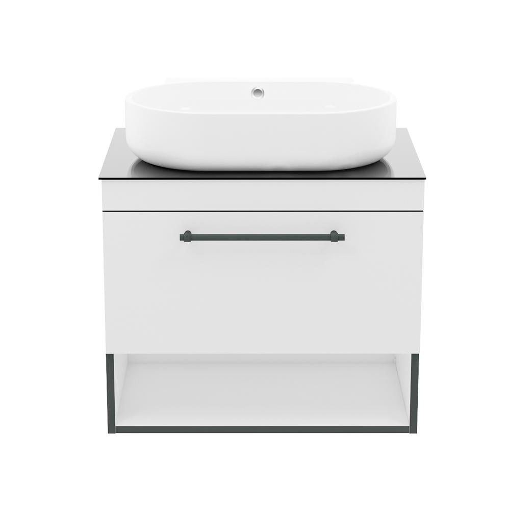 Тумба под умывальник подвесная Imprese BLACK EDGE f32117W/1 71x74x52 см Белый (233642)