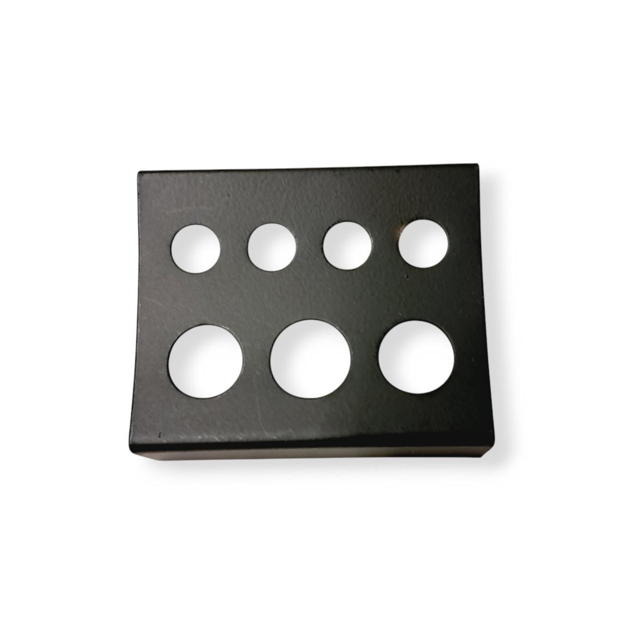 Подставка под колпачки для тату краски стальная 7 отверстий Черный
