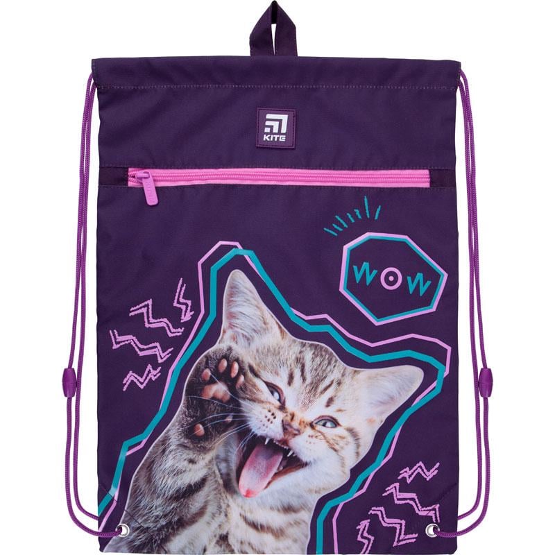 Сумка для обуви KITE Education Inspiration с карманом 46х33 см Фиолетовый (K21-601M-9)