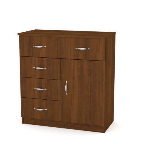 Комод Компаніт 1-3-1 с ящиками и тумбой 80х849х39 см с ЛДСП Орех экко