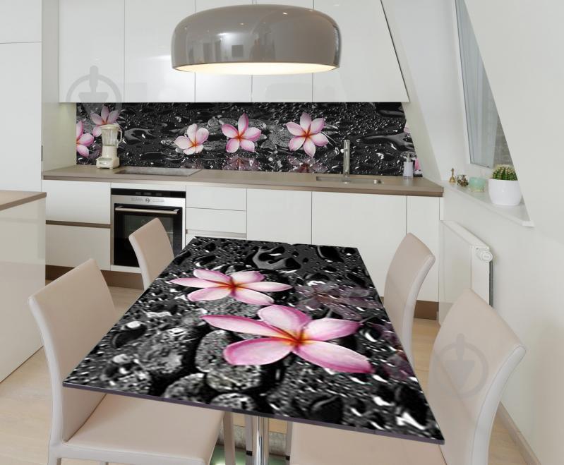 Наклейка 3Д виниловая на стол Zatarga «После дождя» 600х1200 мм для домов, квартир, столов, кофейн, кафе Наклейка 3Д виниловая на стол Zatarga «После дождя» 600х1200 мм для домов, квартир, столов, кофейн, кафе