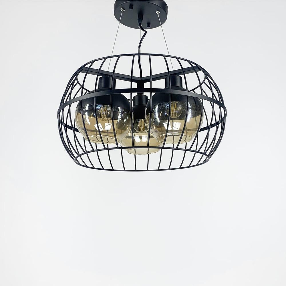 Люстра Лофт Lumina на 3 янтарных плафона (11765/3)