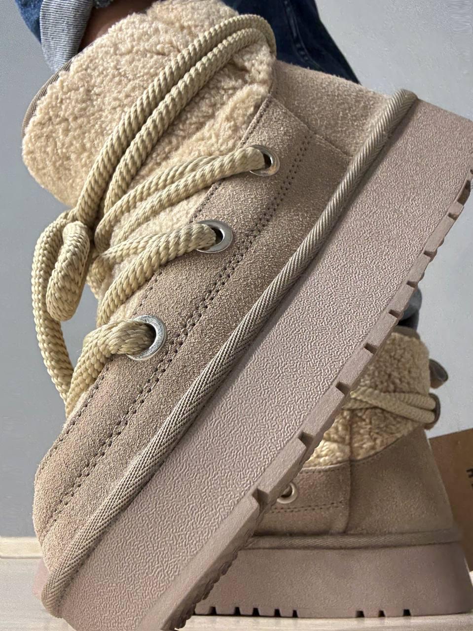 Уггі жіночі Hengji 52-3 сноубутси замшеві з хутром тедді на високій підошві р. 38 Бежевий (5141) - фото 5 Уггі жіночі Hengji 52-3 сноубутси замшеві з хутром тедді на високій підошві р. 38 Бежевий (5141) - фото 5