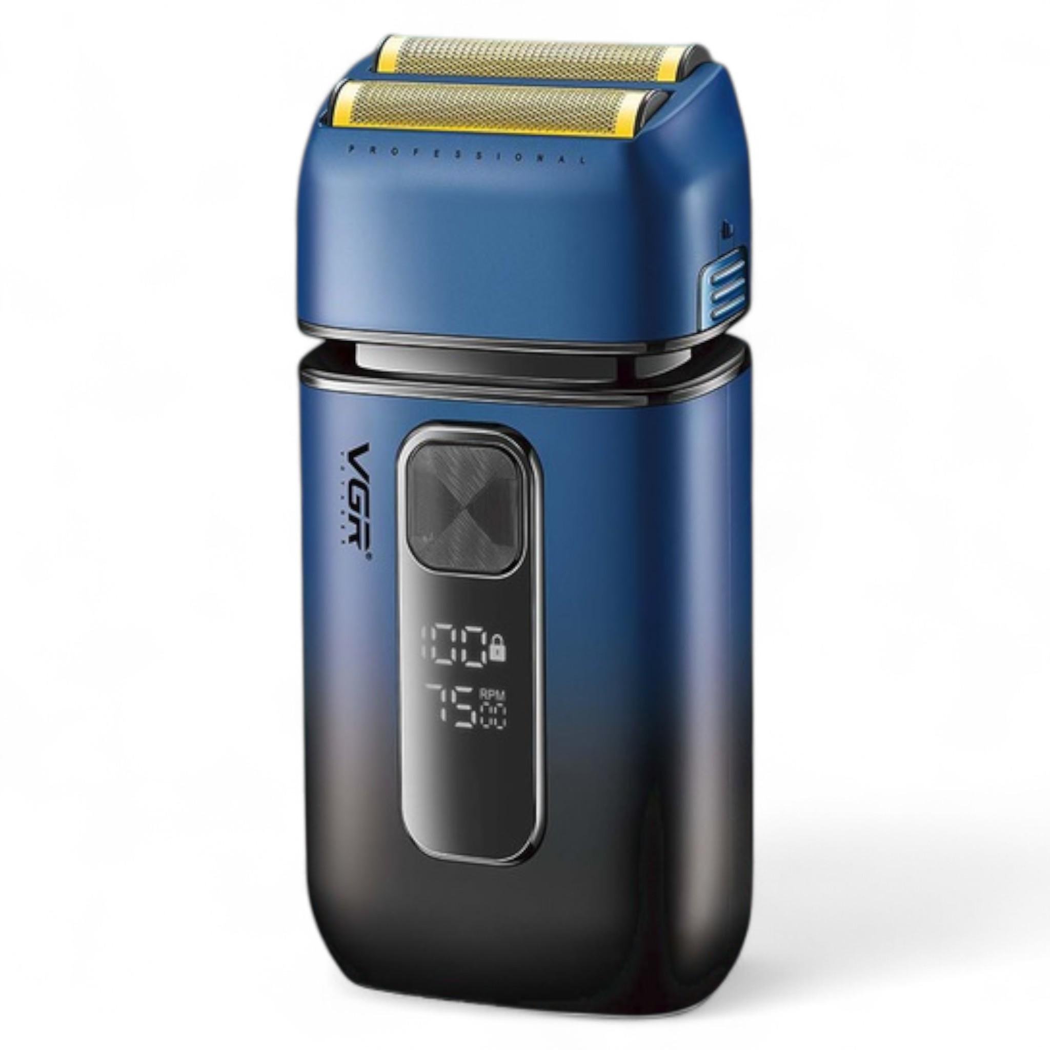 Електробритва VGR V-362 подвійне лезо IPX6 LED display Blue (Е_V-362Blue)