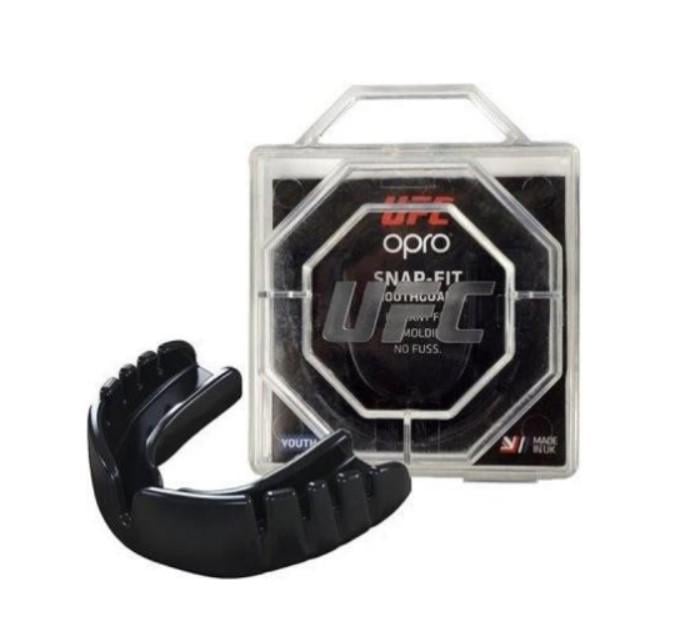 Капа OPRO Snap-Fit UFC Hologram від 11 років миттєва антибактеріальна Чорний