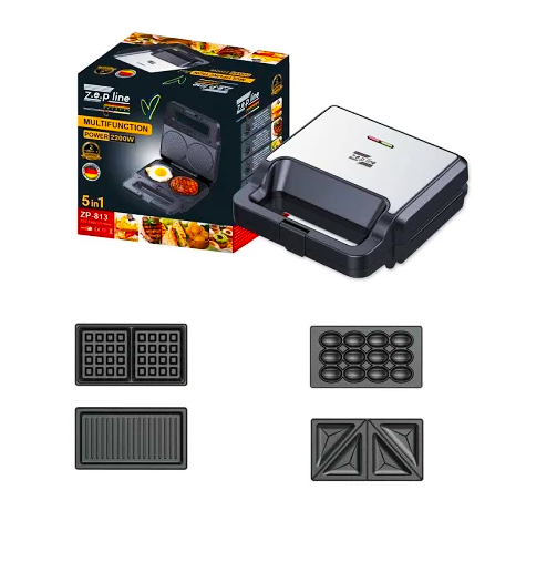 Мультипекарь Zepline ZP-801 со съемными пластинами 2200 Вт (25339694)