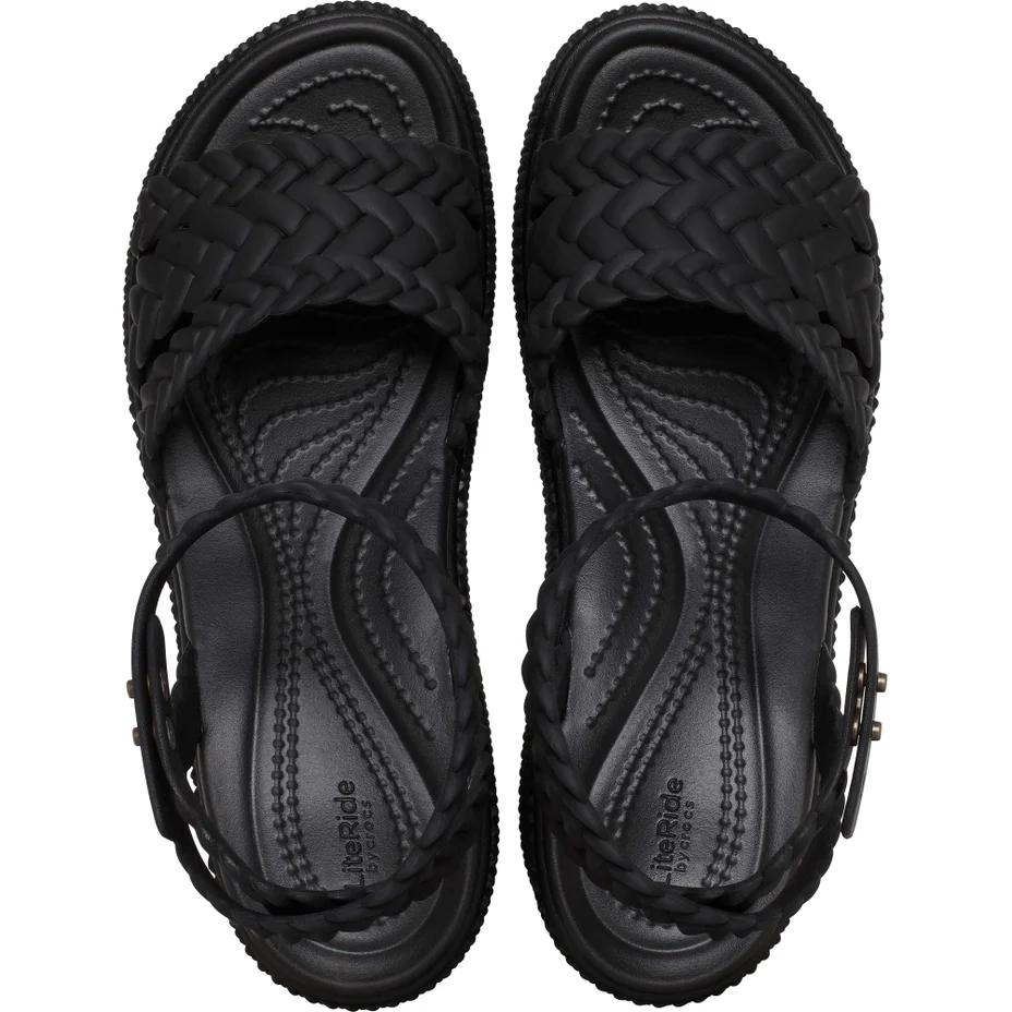 Сандали женские Crocs Brooklyn Woven Ankle Strap Wedge р. 37/38 Black (17523) - фото 4 Сандали женские Crocs Brooklyn Woven Ankle Strap Wedge р. 37/38 Black (17523) - фото 4