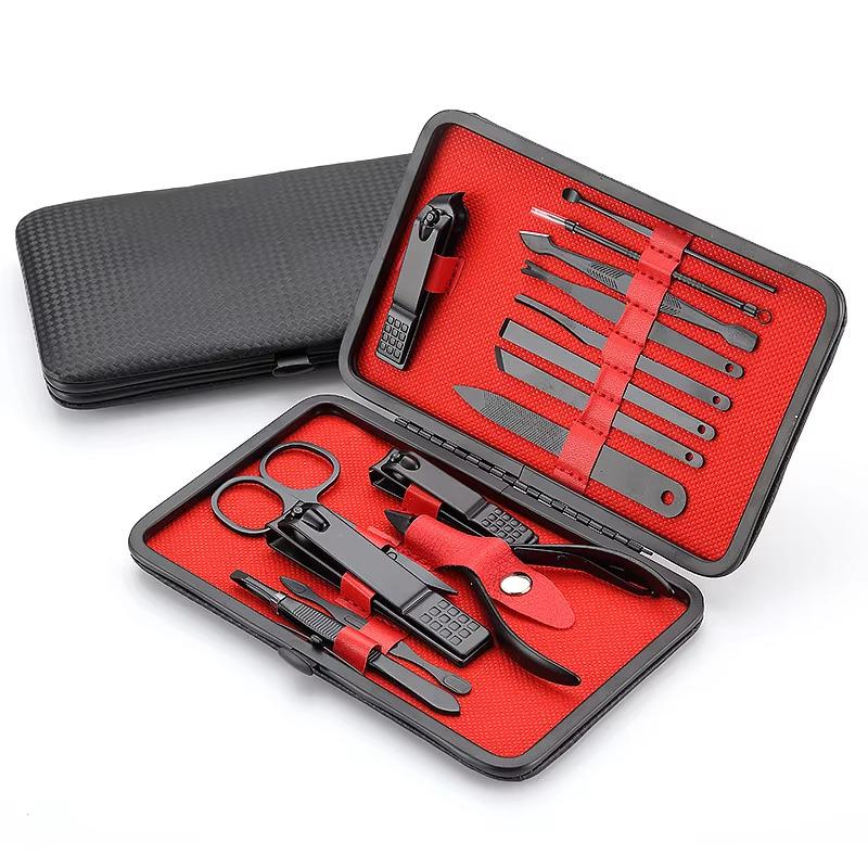 Набір інструментів для манікюру та педикюру 16 шт. Чорний - фото 2 Набір інструментів для манікюру та педикюру 16 шт. Чорний - фото 2