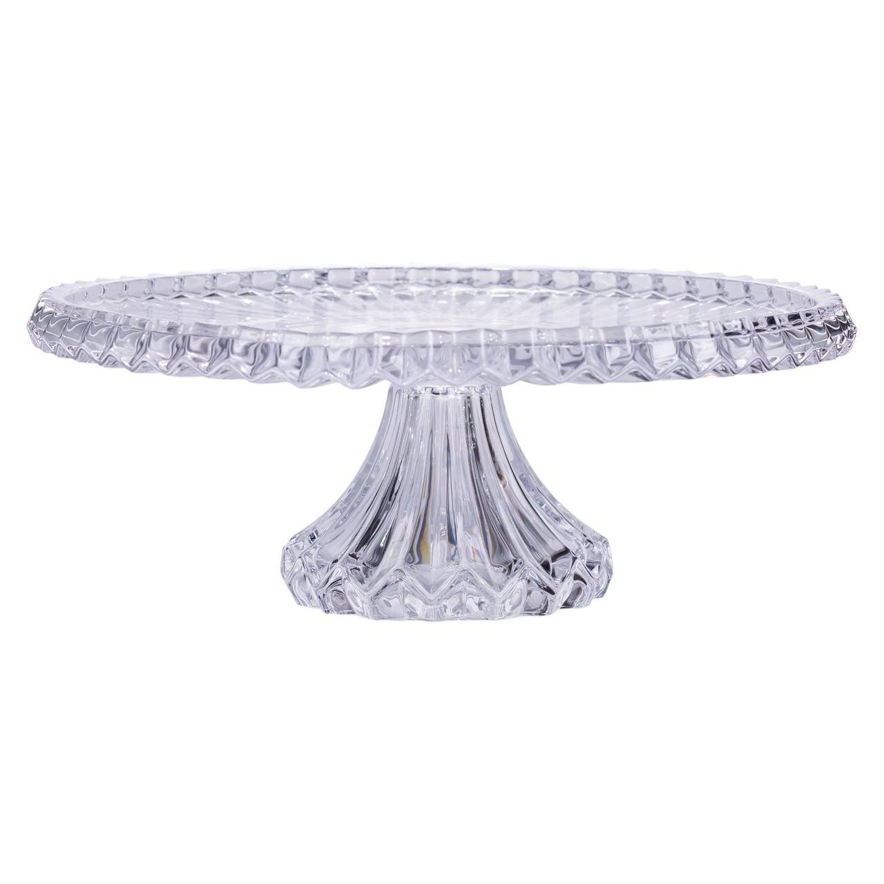 Тортівниця на ніжці скляна підставка для торта капкейків тістечок Ø32 см (HP-19-138L) - фото 2
