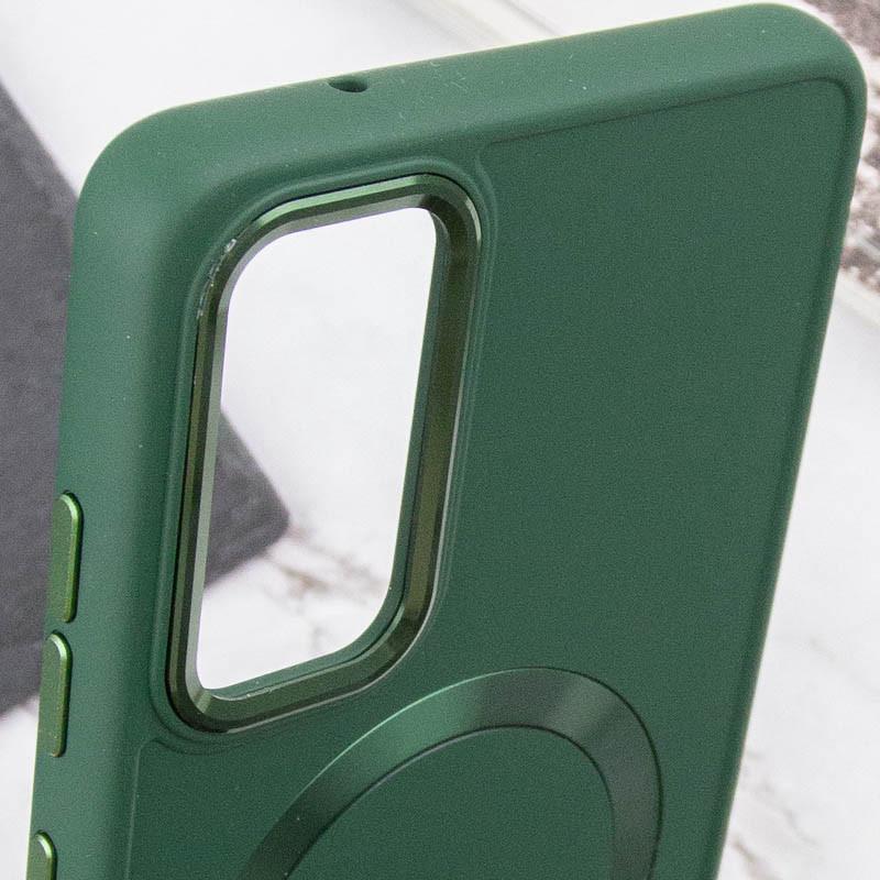 Протиударний TPU чохол Bonbon Metal Style with MagSafe для Samsung Galaxy A35 Зелений / Pine green - фото 5