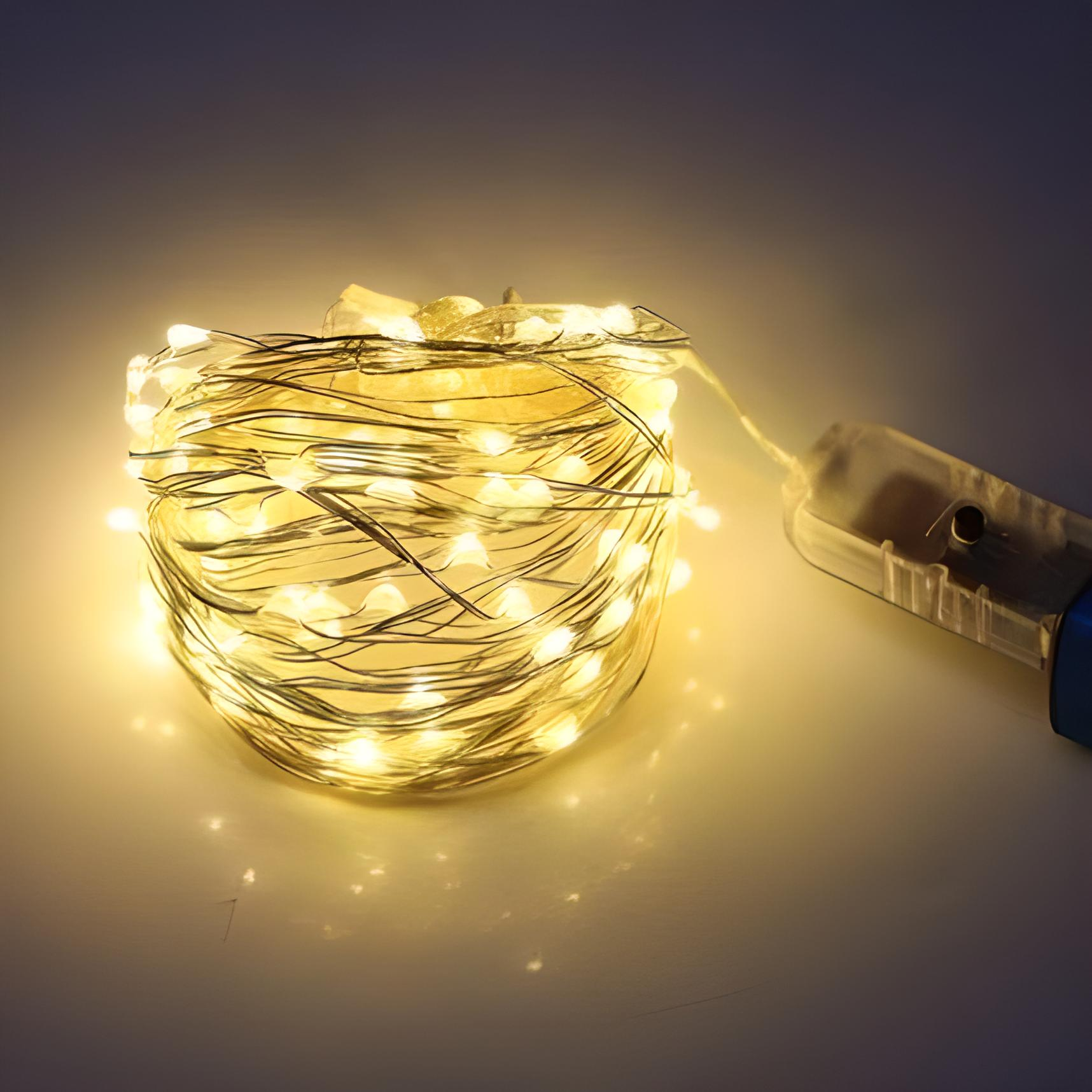 Гірлянда новорічна Нитка на батарейках/Usb 30 Led 3 м Yellow (000150226)