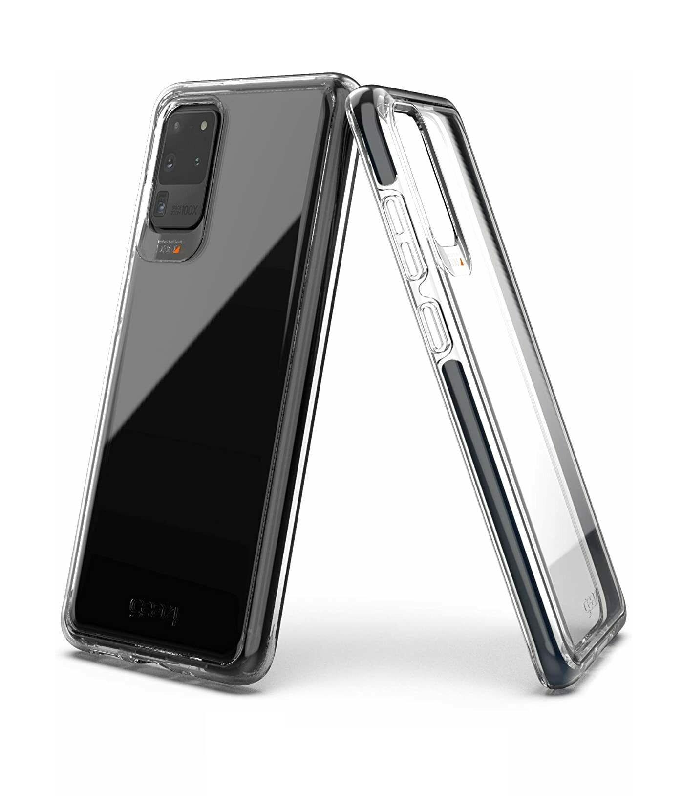 Противоударный прозрачный чехол GEAR4 Piccadilly D3O с антимикробным покрытием для Samsung Galaxy S20 Ultra (6.9") Crystal Black