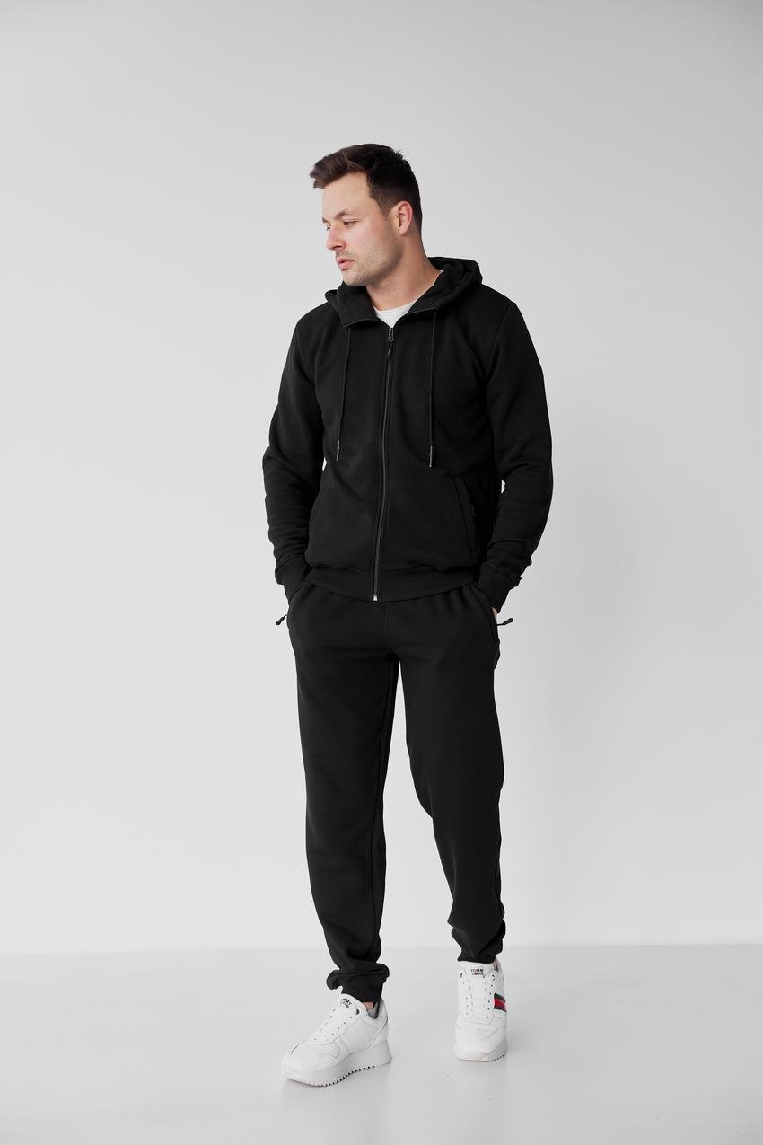 Костюм спортивный мужской Батал М79.3 3-нить S Черный (772-1-60)