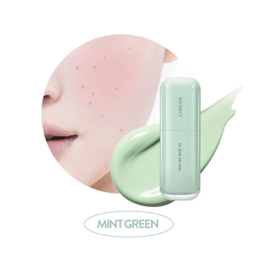 Основа під макіяж Laneige Skin Veil Base EX SPF 28 PA++ відтінок 60 Mint Green - фото 2 Основа під макіяж Laneige Skin Veil Base EX SPF 28 PA++ відтінок 60 Mint Green - фото 2