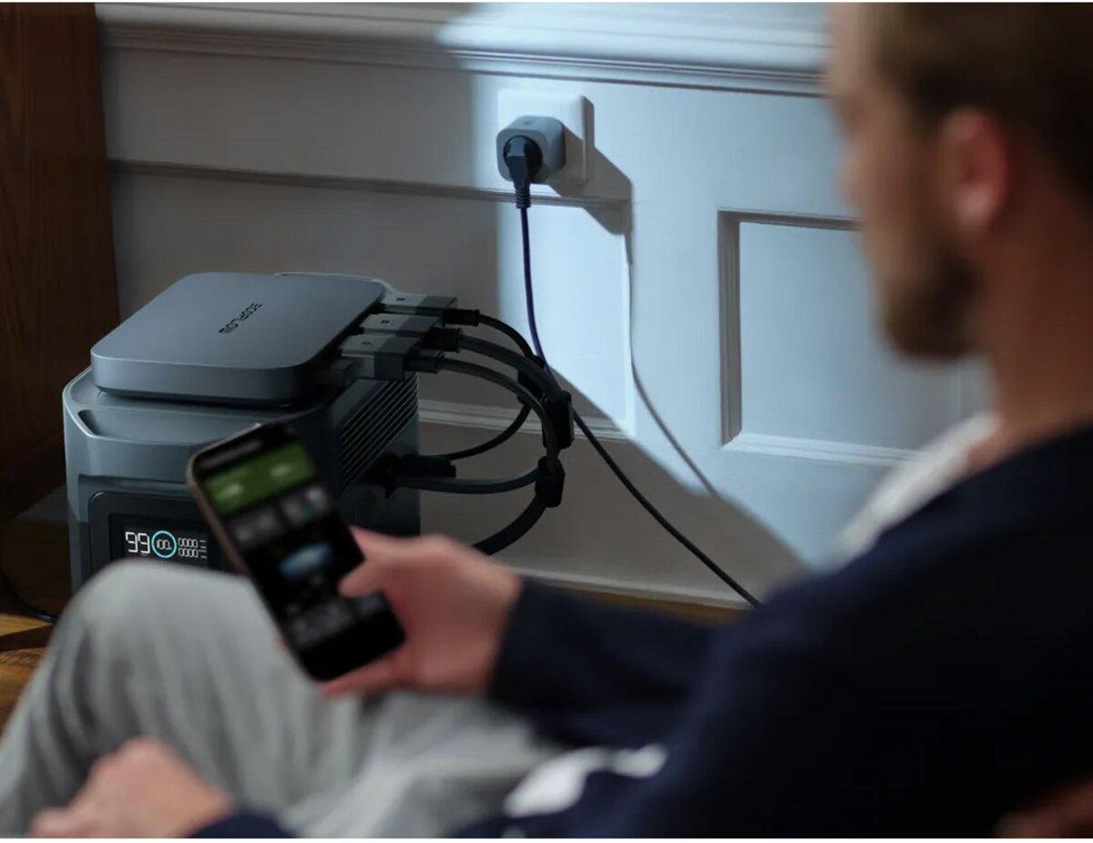 Розетка розумна EcoFlow Smart Plug PowerStream до 2500W 10А Grey (EFA-SmartPlug-EU) - фото 5