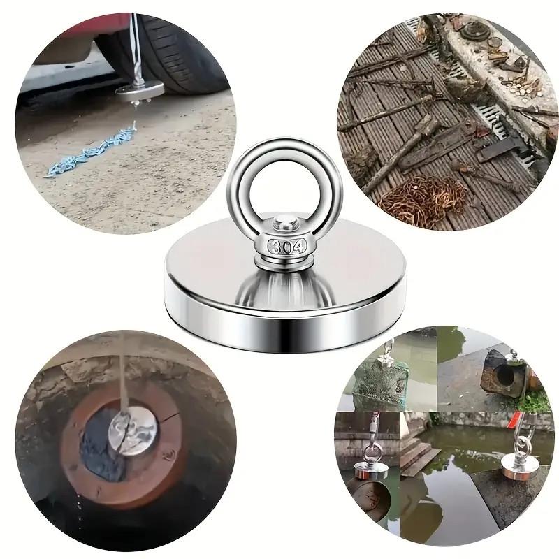 Неодимовый магнит с поисковым кольцом 60 мм до140 кг - фото 3 Неодимовый магнит с поисковым кольцом 60 мм до140 кг - фото 3