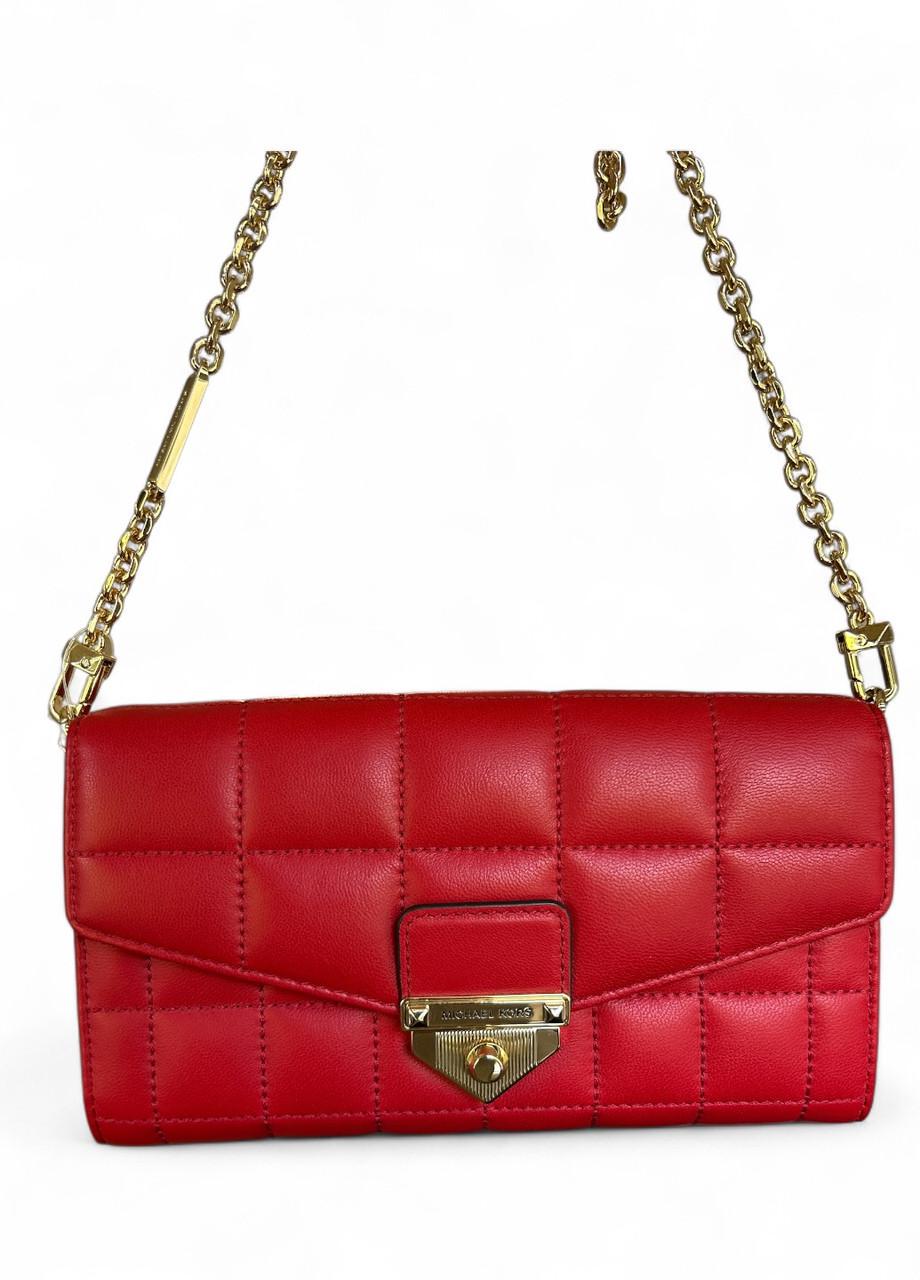 Женская сумка Michael Kors Soho 32S1G1SC9L Bright LG Wllt on Chn XBody Leather Красный (2762134334)