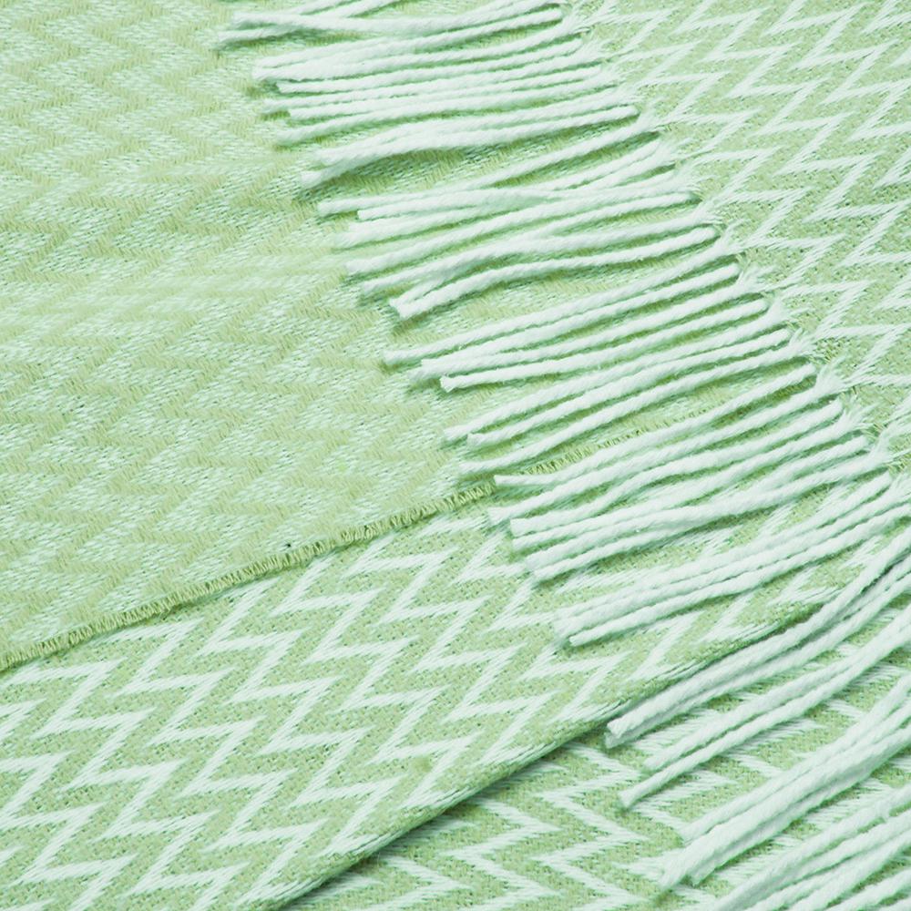 Плед бавовняний Love You Зиг-заг 140x200 Салатовий - фото 2 Плед бавовняний Love You Зиг-заг 140x200 Салатовий - фото 2