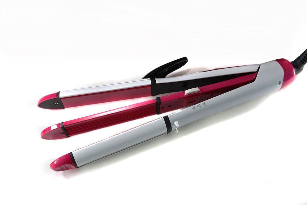 Выпрямитель для волос 3в1 Gemei GM 2966 White/Pink (008724) Выпрямитель для волос 3в1 Gemei GM 2966 White/Pink (008724)