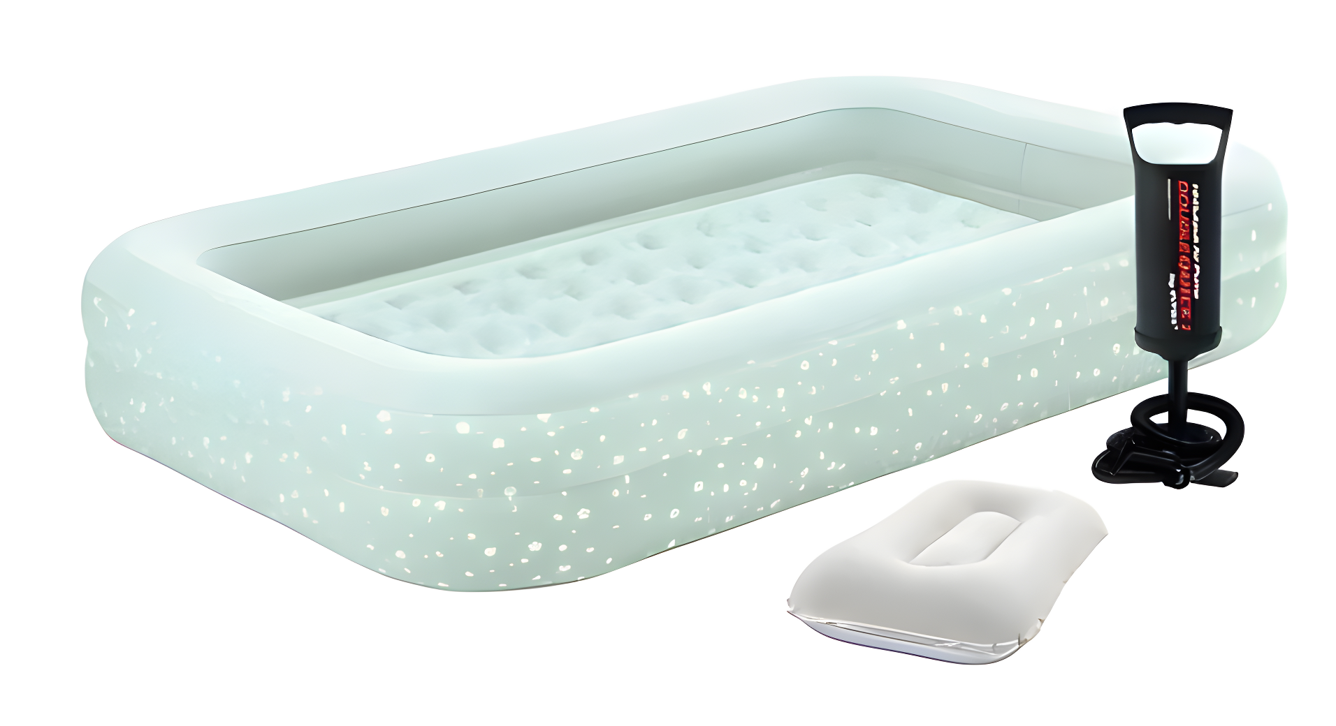 Надувне ліжко дитяче Intex 66810-2 з технологією Fiber-Tech велюрове з ручним насосом та подушкою 107х168х25 см (34-9-66810-2)