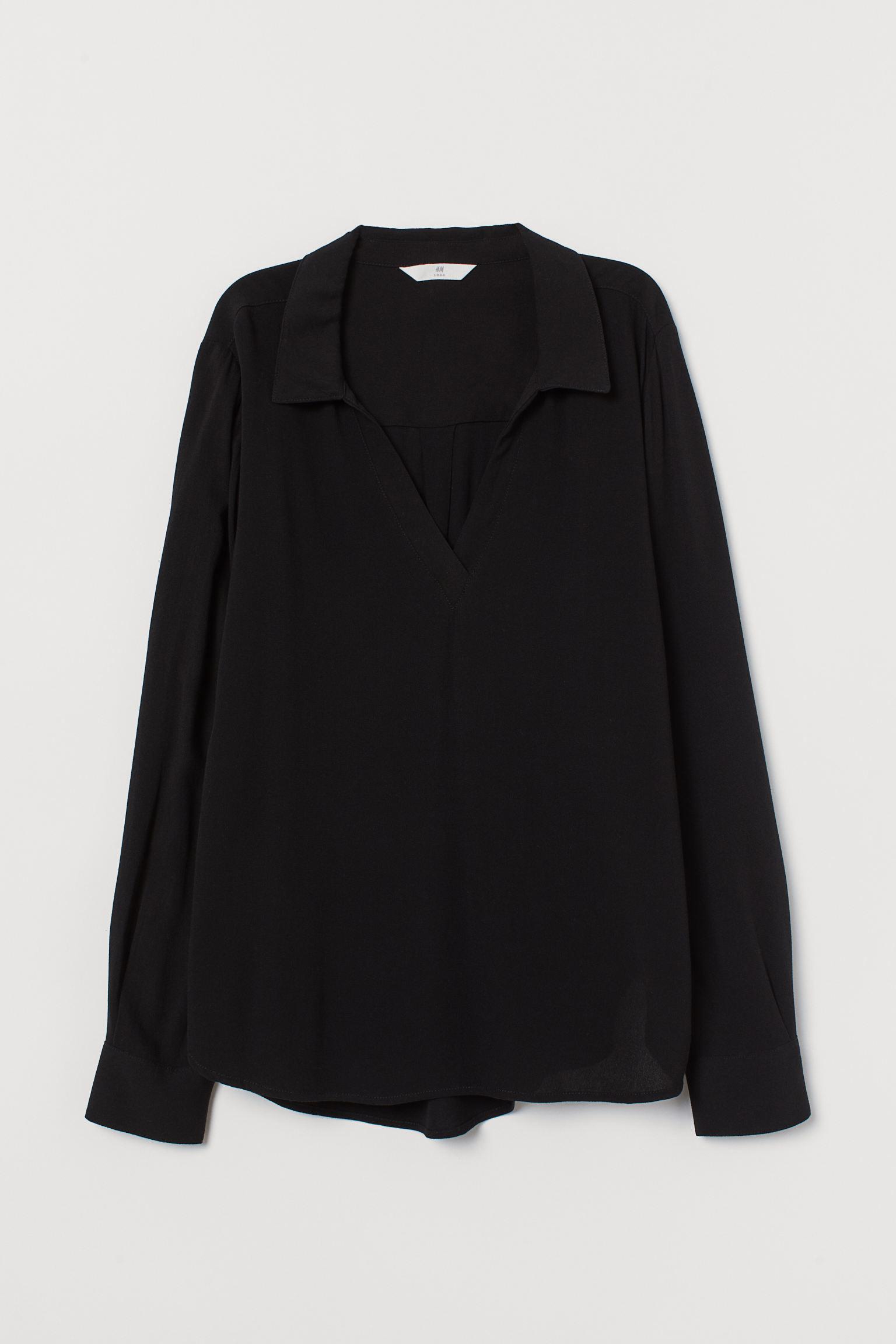 Блуза H&M р. 38 Черный (30047602951)