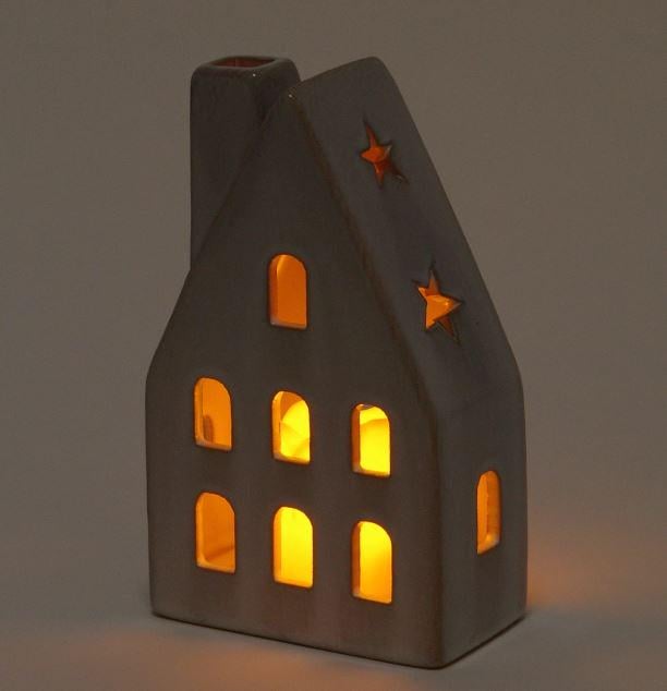 Підсвічник керамічний Будиночок 15 см (45668) - фото 2