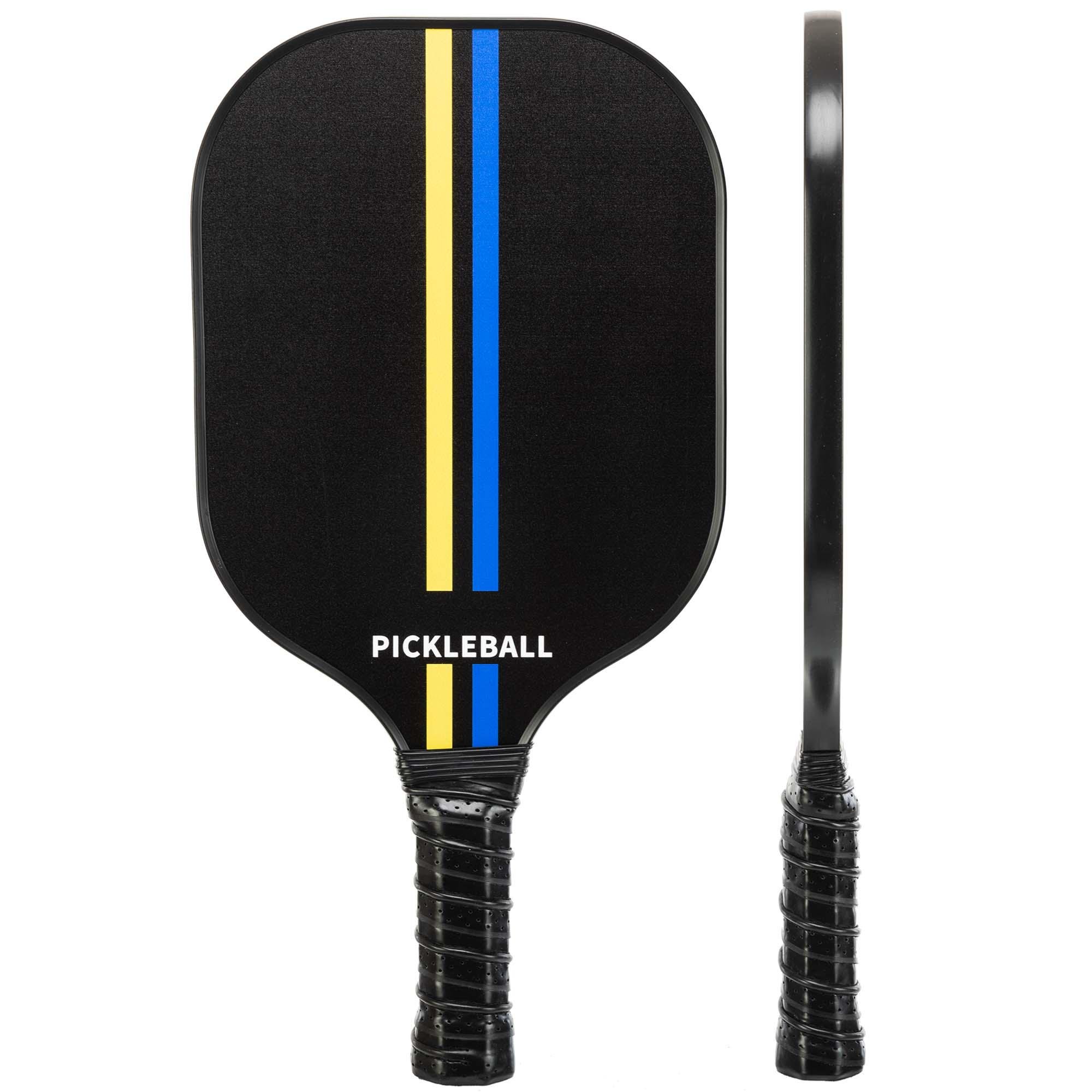 Набор для пикболла SP-Sport PICKLEBALL MT-8730 2 ракетки 4 мяча полотенце с чехлом (MT-8730_Черный-желтый-голубой) - фото 3