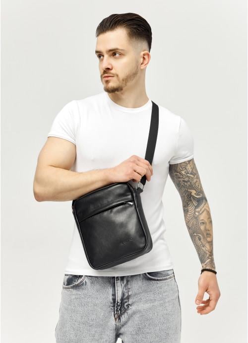 Мужская сумка-мессенджер Sambag через плечо из натуральной кожи Черный (1004019723) - фото 3 Мужская сумка-мессенджер Sambag через плечо из натуральной кожи Черный (1004019723) - фото 3