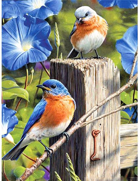 Картина по номерам Идейка "Весенние гости" 40х50 см (KHO4090)