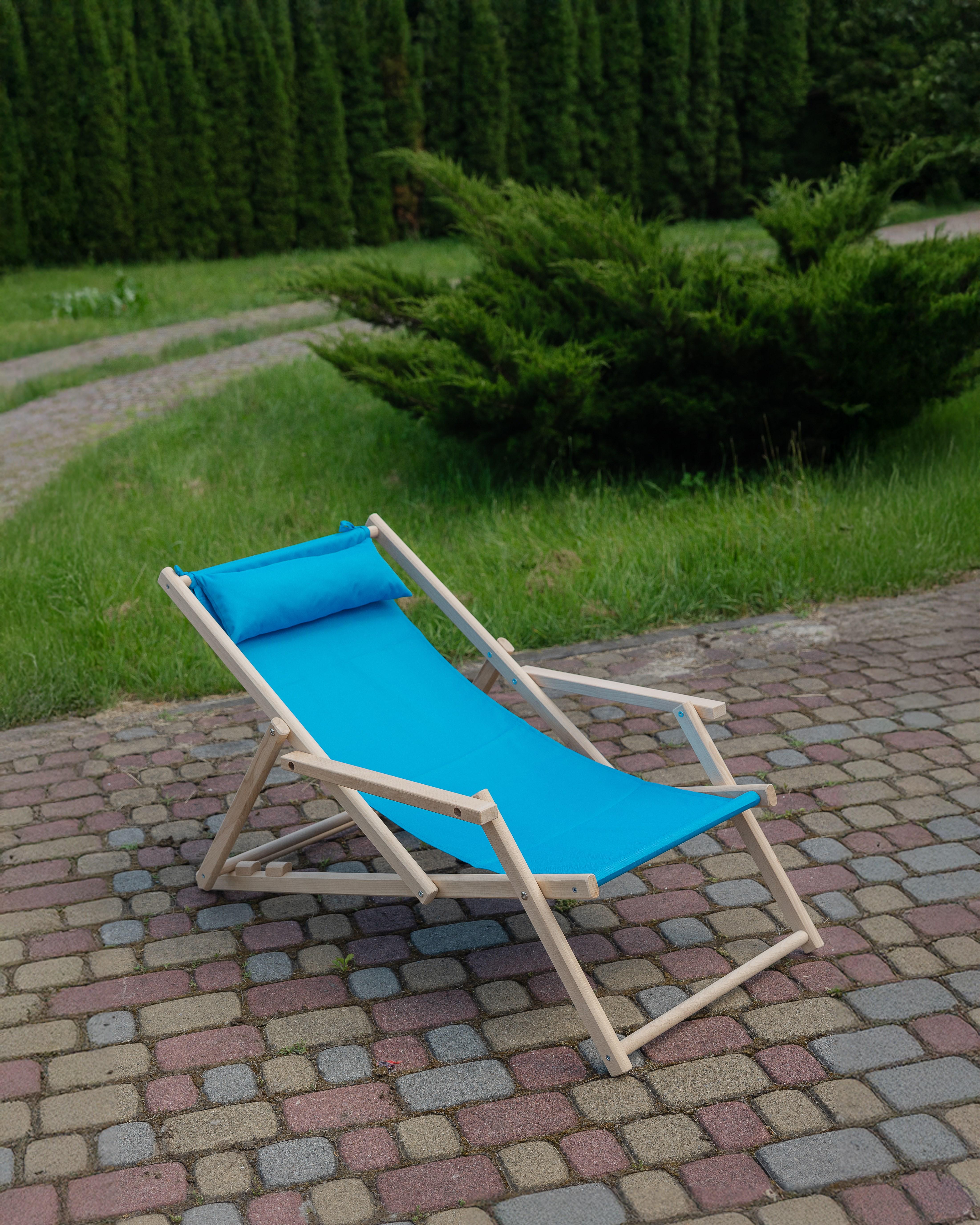 Шезлонг дерев'яний розкладний XRmaster з підлокітниками та підголовником Блакитний (0002250) - фото 7 Шезлонг дерев'яний розкладний XRmaster з підлокітниками та підголовником Блакитний (0002250) - фото 7