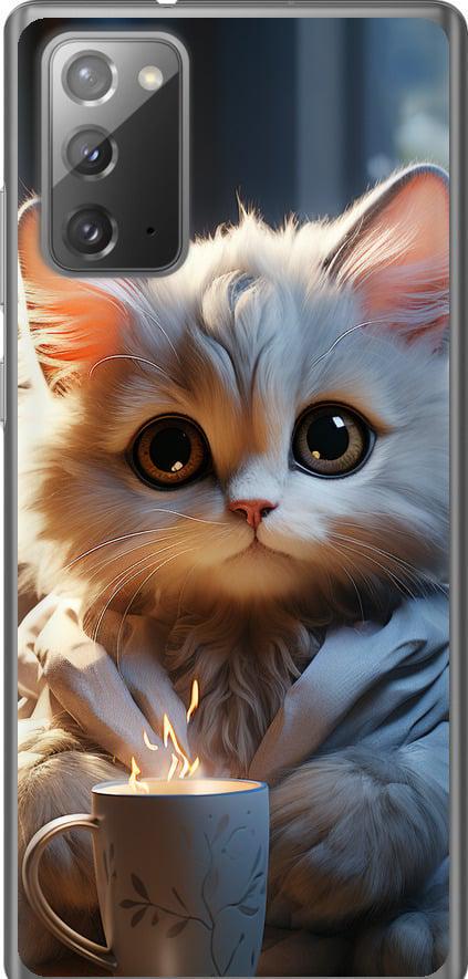 Чохол на Samsung Galaxy Note 20 Білий кіт (5646u-2036-42517)