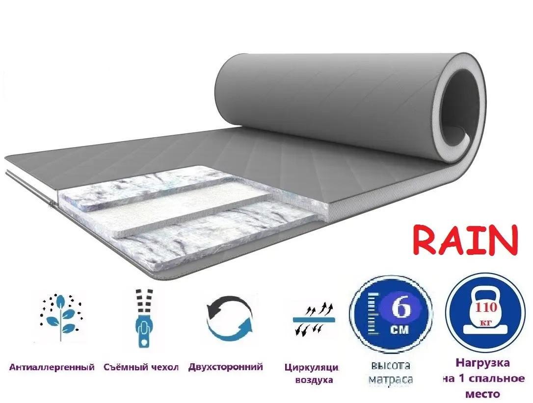 Матрас тонкий на диван футон/топпер Family Sleep Rain 6 см 4/4 160х190 см (10016341) - фото 6 Матрас тонкий на диван футон/топпер Family Sleep Rain 6 см 4/4 160х190 см (10016341) - фото 6