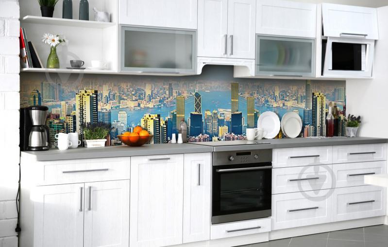 Скинали на кухню Zatarga «Мегаполіс на долоні» 600х2500 мм вінілова 3Д наклейка кухонний фартух самоклеюча Скинали на кухню Zatarga «Мегаполіс на долоні» 600х2500 мм вінілова 3Д наклейка кухонний фартух самоклеюча