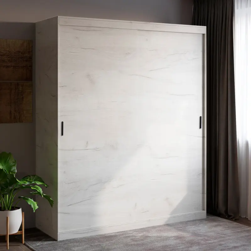 Шкаф-купе Еверест Соната 1800 двухдверный 180х60х217 см Дуб крафт белый (26771745)