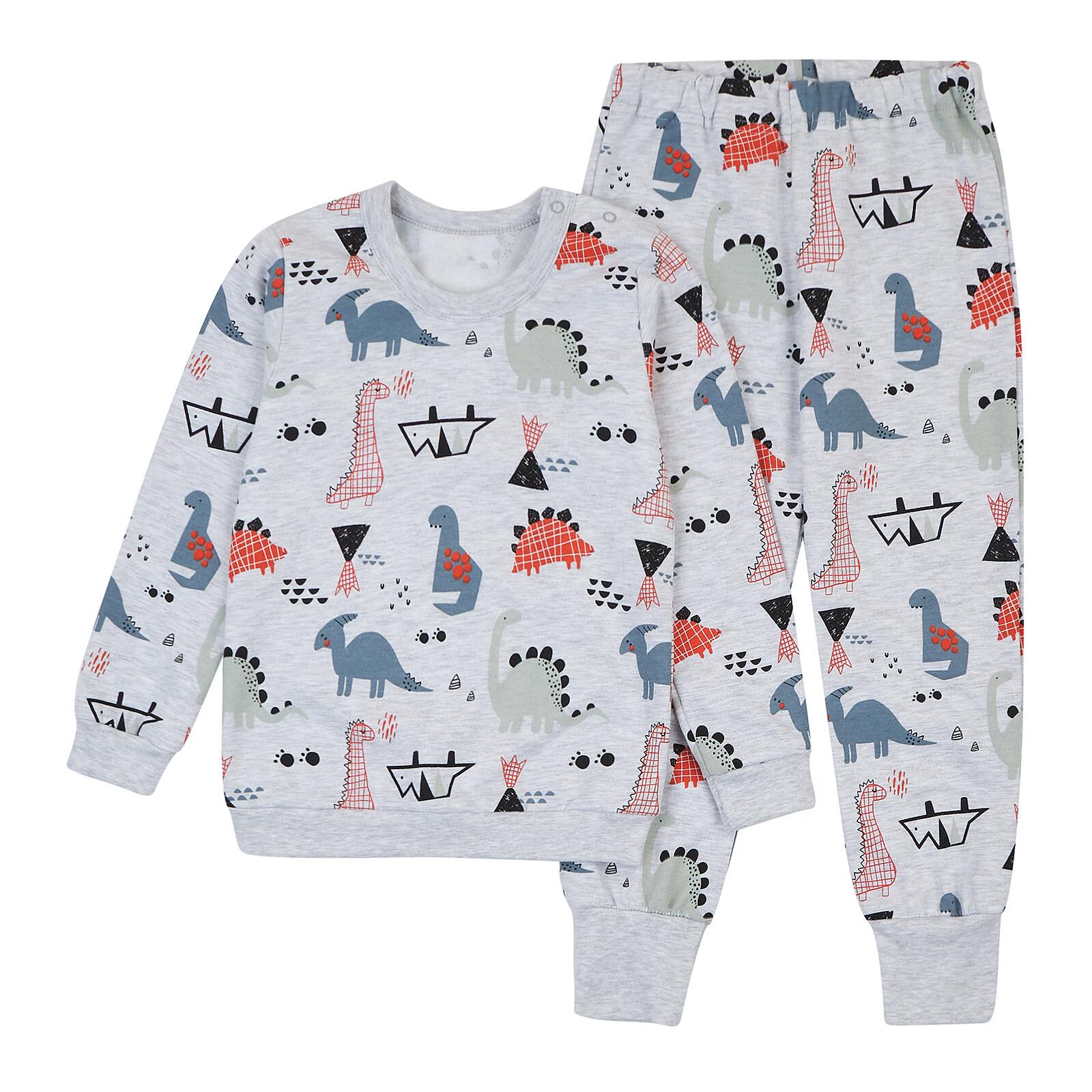 Пижама детская ЛяЛя теплая 98 см Серый (К3ФТ118)