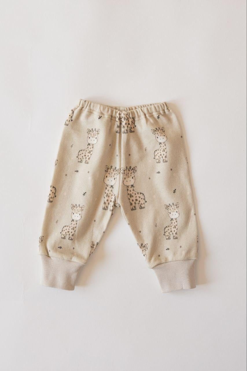 Штани для малюків Жираф інтерлок 74 см Бежевий (33162558) Штани для малюків Жираф інтерлок 74 см Бежевий (33162558)