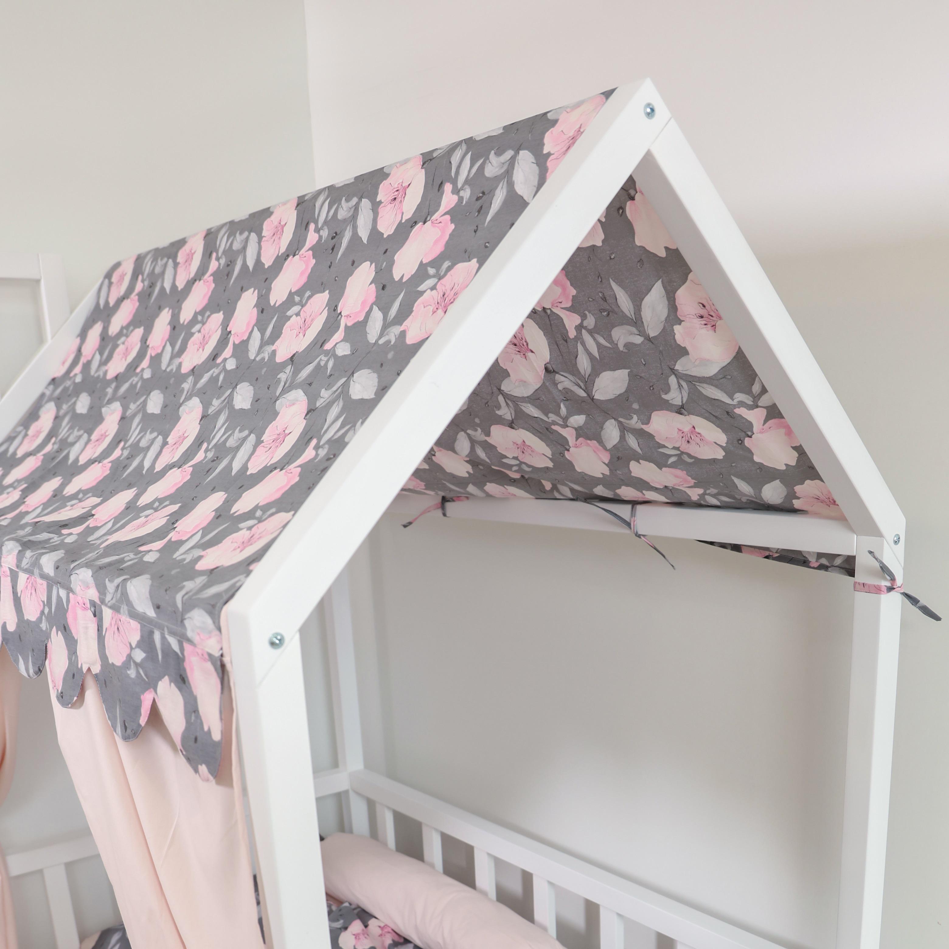 Кроватка домик детская RomaWoodHome с бортиком и балдахином 160х80 см - фото 3 Кроватка домик детская RomaWoodHome с бортиком и балдахином 160х80 см - фото 3