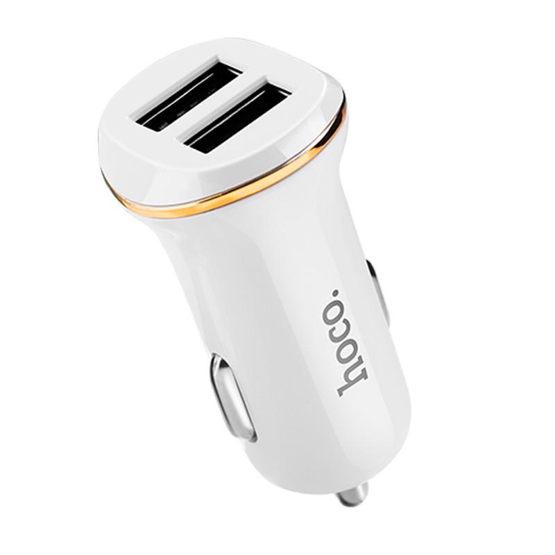 Зарядное устройство автомобильное Hoco Z1 2USB 2,1 A Белый (00000035252_1)