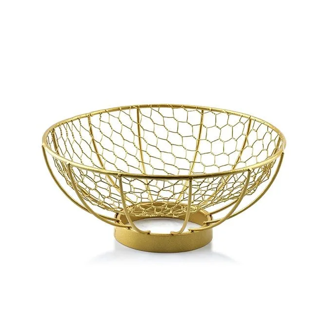 Фруктовница Flora Cedric M металлическая Gold (35410)