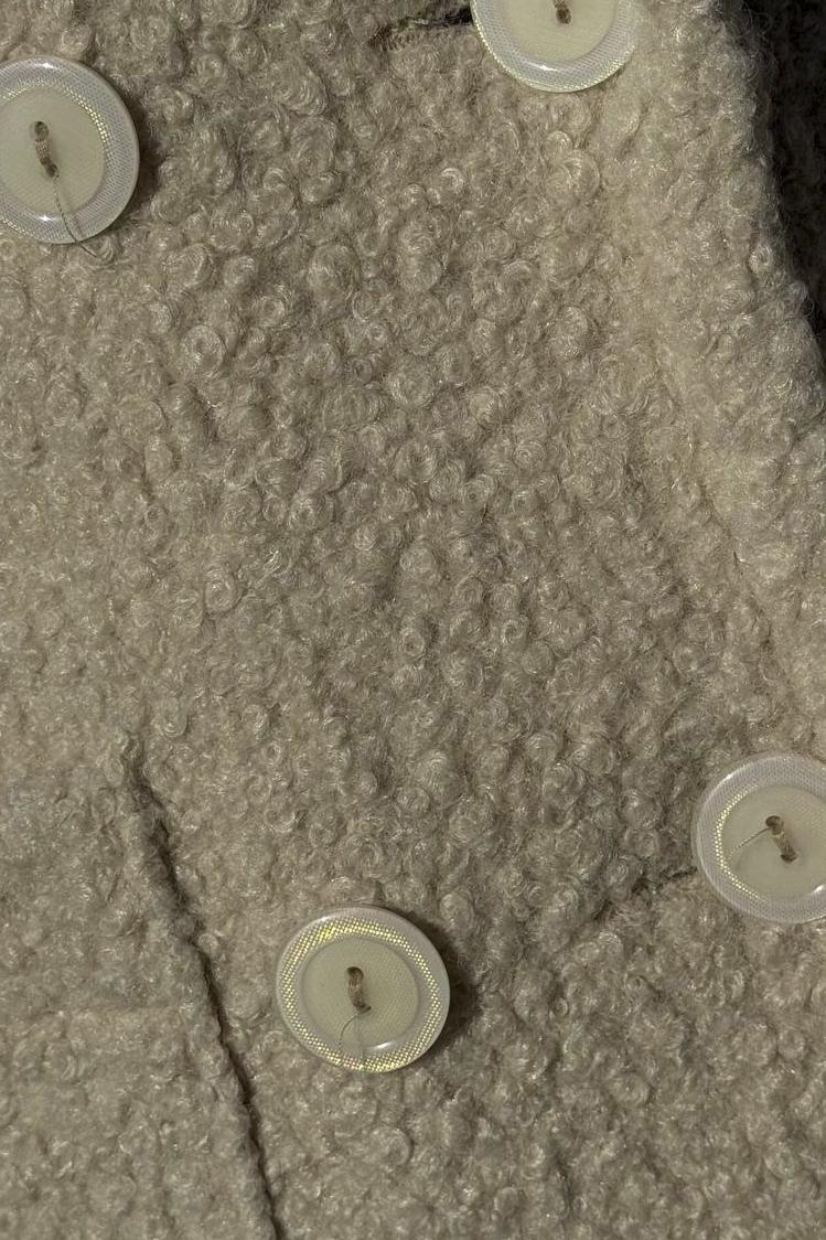 Пальто тедді жіноче L Бежевий (194553) - фото 5 Пальто тедді жіноче L Бежевий (194553) - фото 5