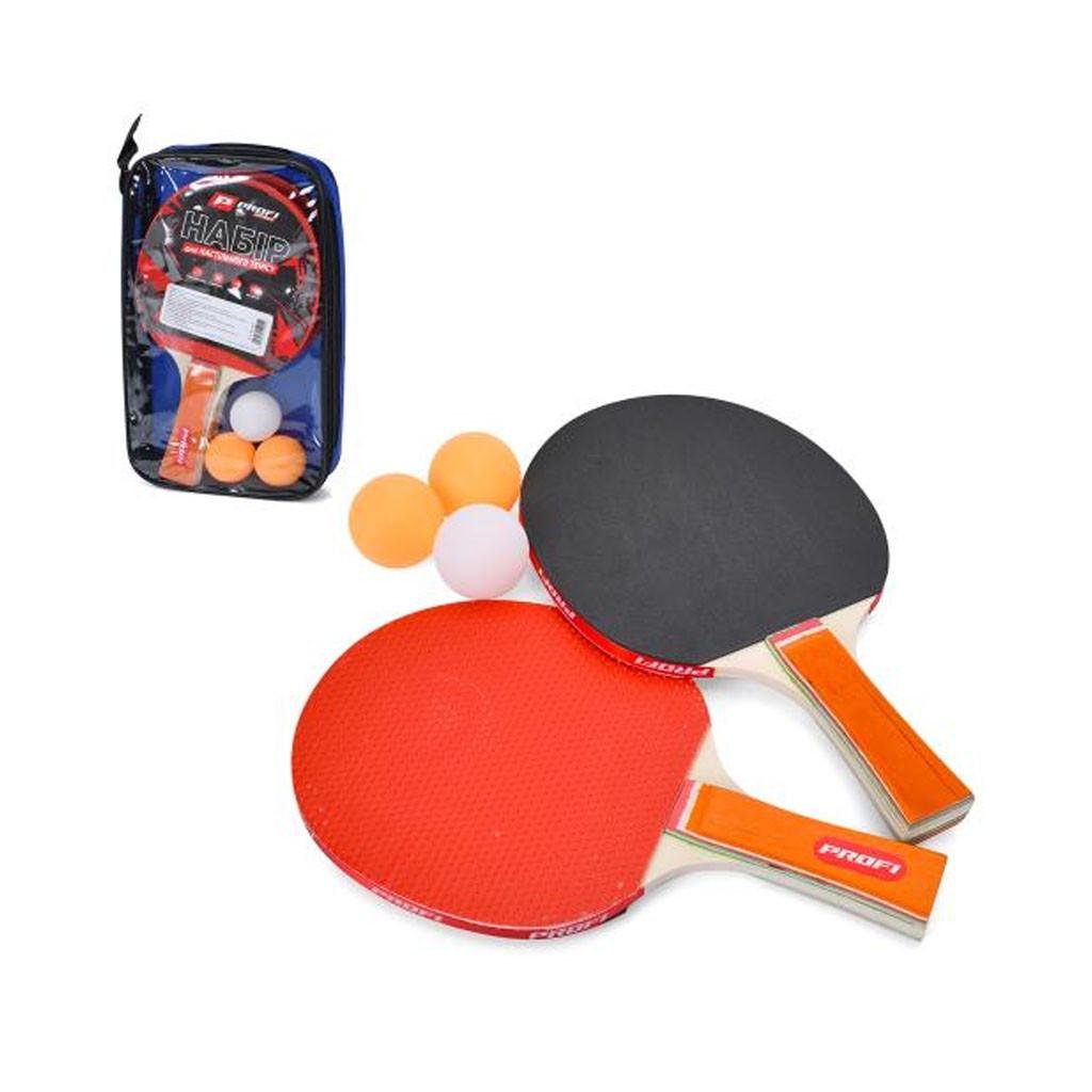 Набор для игры в настольный теннис пинг-понг Profi 2 ракетки и мячики в чехле