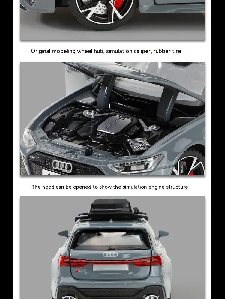 Машинка Audi RS6 1:32 металлическая Black - фото 5 Машинка Audi RS6 1:32 металлическая Black - фото 5