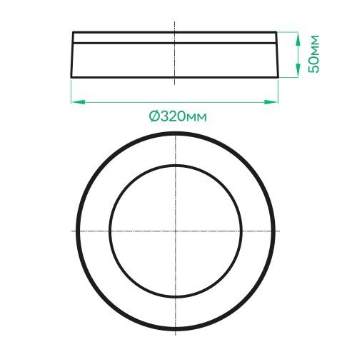 Светодиодный светильник Ardero 30W 5000К IP65 Черный (AL3007-RB 30W) - фото 3