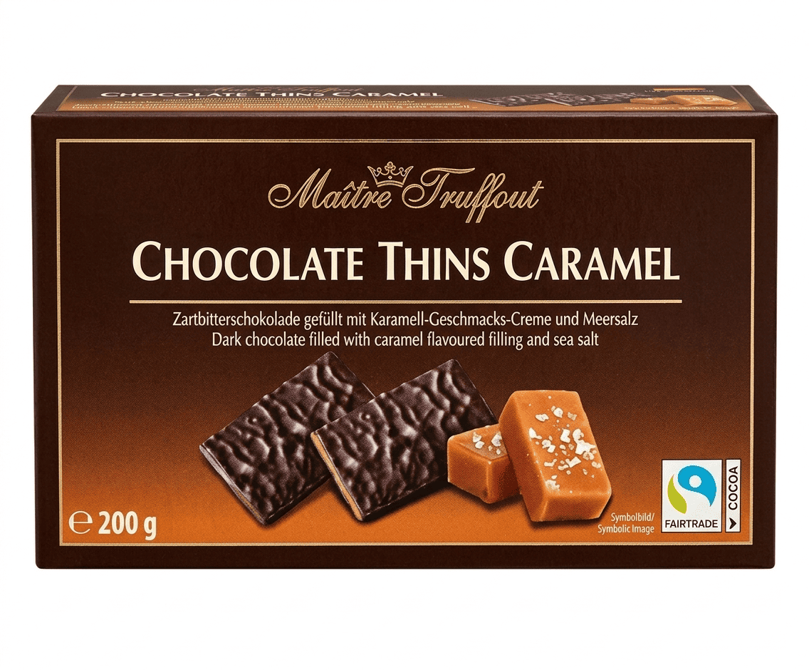 Конфеты шоколадные Maitre Truffout Chocolate Thins Caramel 200 г (3063496518)